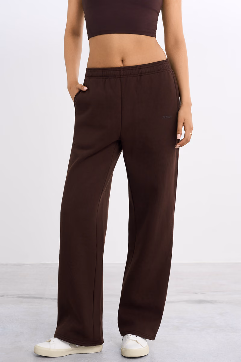 Straight Sweatpants Brun