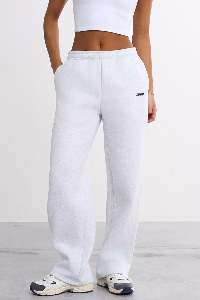 Straight Sweatpants Grå